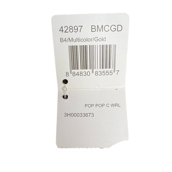 NEW COACH Womens Poppy Multi Color Removable Strap Signature C Metallic Leather - Picture 7 of 9